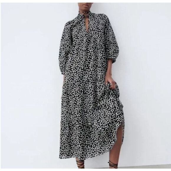 Zara Caddie printed midi dress - Picture 1 of 7